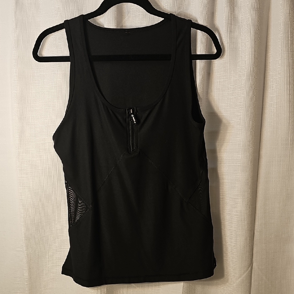 X By Gottex Athleticwear Tank Top Black Size Large